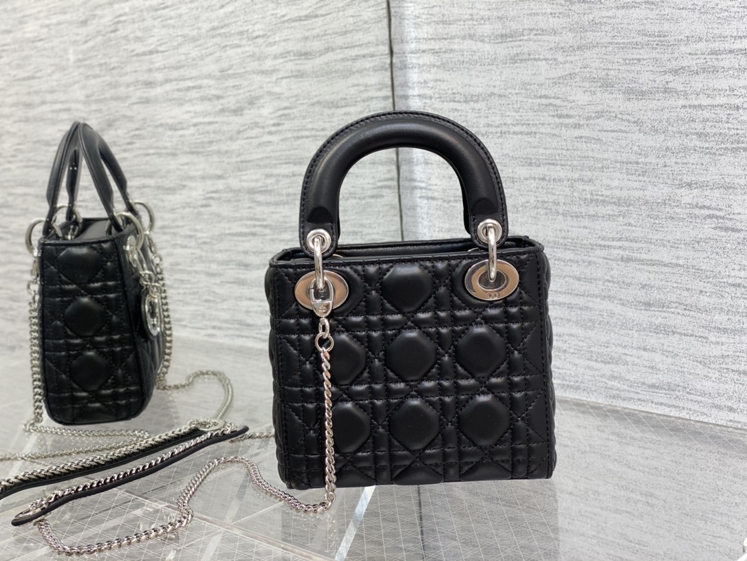 Mini Lady Dior Bag Black Cannage Lambskin